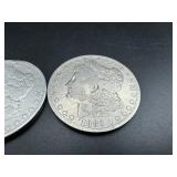 Two MORGAN DOLLARS 1881, 1883