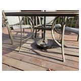 Aluminum Patio Table & Umbrella Set