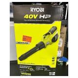 Ryobi 40V HP Brushless Whisper Series 190 MPH 730 CFM Cordless Battery Jet Fan Leaf Blower with (2) 4.0 Ah Batteries & Charger