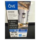 Ove Joakim Single Pendant Indoor Light Fixture Black With 3000K Amber Tinted Bulb