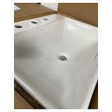 KOHLER K-2660-8-0 Vox Rectangle Vessel or Drop In Bathroom Sink with Widespread Faucet Holes, White