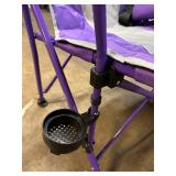 Minnesota Vikings Hard Arm Foldup Chair - 300Lb Capacity