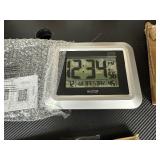 La Crosse Technology 513-1918S-INT Atomic Digital Wall Clock with Outdoor Temperature