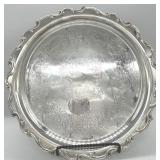 15" Wilcox Silver Plated, Footed Tray, BIA Cordon Bleu, Porcelain Plates & Matching Mugs