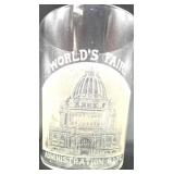 1893 Worlds Fair Chicago, 3 Glasses, Silver Spoon & Book