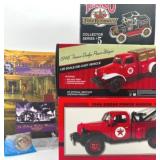 TEXACO Die Cast Trucks/Banks and Softcover Book