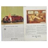 Large Buick Lot Includes 2 Framed Pictures, 8 Vintage Ads & More