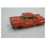 vintage metal fire chief car