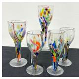 Art Glass Stemware by Zelle Glass