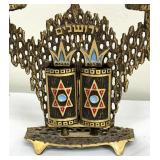 Vintage Solid Brass Hen Halon Dayagi Shabbat Candle Holder