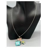 Florida Sports Teams Motif Snap Necklace with Sterling Silver Chain