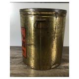 Antique Rare 50 Pound Tin J.T McMillan Co. Kettle Rendered Pure Lard St. Paul Mn