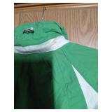 Columbian green and white jacket