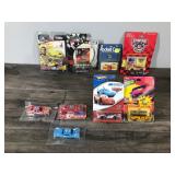 Lot of 9 Die Cast Race Cars and More in Original Packages