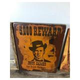 Wall Hanging Pictures - Winchester (Metal) - John Wayne (Metal) - Jack Daniels - Jesse James