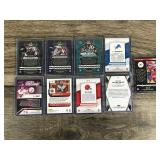 Lot of 9 Football Cards - Tyreek Hill - T.J. Hockenson - Nick Chubb - Taulia Tagovailoa - Jason Kielce - Trevor Lawrence - Rhamondre Stevenson - T.J. Watt