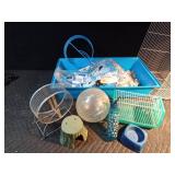 Hamster cage with spinning cages and ball, small cage and more