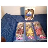 3-12" dolls of the Nations and 8" Gone with the wind doll