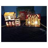 2 Grandeur Noel electric light-up houses