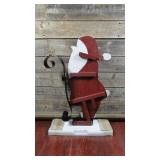 31" Standing Wood Decorative Santa Clause