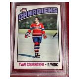 1976 Topps Yvan Cournoyer Card - PSA 4