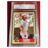 1987 Topps Barry Larkin Rookie Card - PSA 8