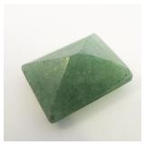 QUARTZ (DYED GREEN) - 6.65ct. Emerald cut