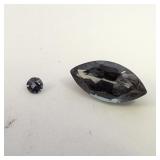 CREATED ALEXANDRITE - 0.46ct. Marquise brilliant cut & round