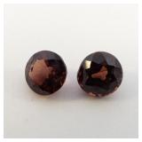 Pair of GARNET - .73 tw.ct. Round brilliant cut