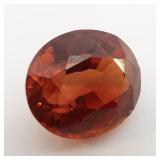 LAB GROWN RED SAPPHIRE - 14.07ct. Oval brilliant cut