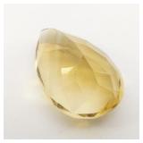 CITRINE - 12.63ct. Pear shape brilliant cut