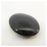 BLACK ONYX - 10.18ct. Oval cabochon cut