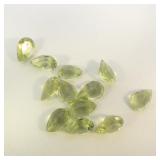 12 PERIDOT - 5.45ct. Pear shape brilliant cut