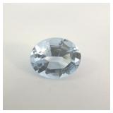 SWISS BLUE TOPAZ - 3.26ct. Oval brilliant cut