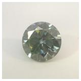 BLUE MOISSANITE - 3.23ct. Round brilliant cut