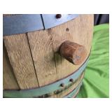 Authentic Wooden Whiskey Barrel with Metal Hoops - Decorative or Functional Use