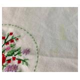 Vintage Embroidered and Cross Stitch Linens - Tableclothes, tea towel and Days of the Week Flour Sack Towels