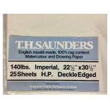 T.H. Saunders English mould-made Paper 100% rag content 140lbs. and Fabriano 140# Hot Press "Artistico" Paper