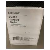 DE 3 - Baseline 25,000 Standard Staples in 5 Packs of 5000 Per Box