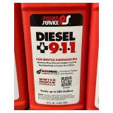 Set of 4 Bottles Power Service Diesel 9-1-1 - Winter Emergency Fuel Additive