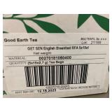 Set of 5 Good Earth Bold English Breakfast Black Tea Boxes - 15 Biodegradable Teabags Each