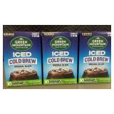 Set of 3 Green Mountain Iced Cold Brew Original Black Coffee K-Cup Pods - 30 Total Pods