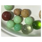 Antique & Vintage Unique Marbles Uranium, Swirled, LUTZ, Clay & Wood