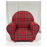 Vintage 1998 Dayton Hudson Santa Bear RED PLAID CHAIR