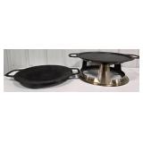 Solo Stove Grill Top w/2 Cast Iron Cooking Pans