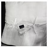 4 Nicole Miller White Matelassé Pillow Shams w/Pillows