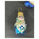 Mercury Glass CLOWN Christmas Ornaments Plus a Train, Elephant, Drum, Russian Nesting Doll & More