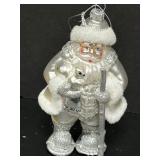 Large Colorful Mercury Glass SANTA, Teddybear, Reindeer and Dog Christmas Ornaments