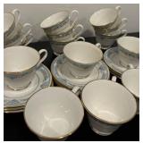 Tea Time! Oxford Bone China Lenox China Inc "Fontaine" Cups and Saucers