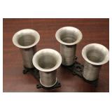 Set of 4 Used Aluminum Intake Velocity Stacks with Base Plate